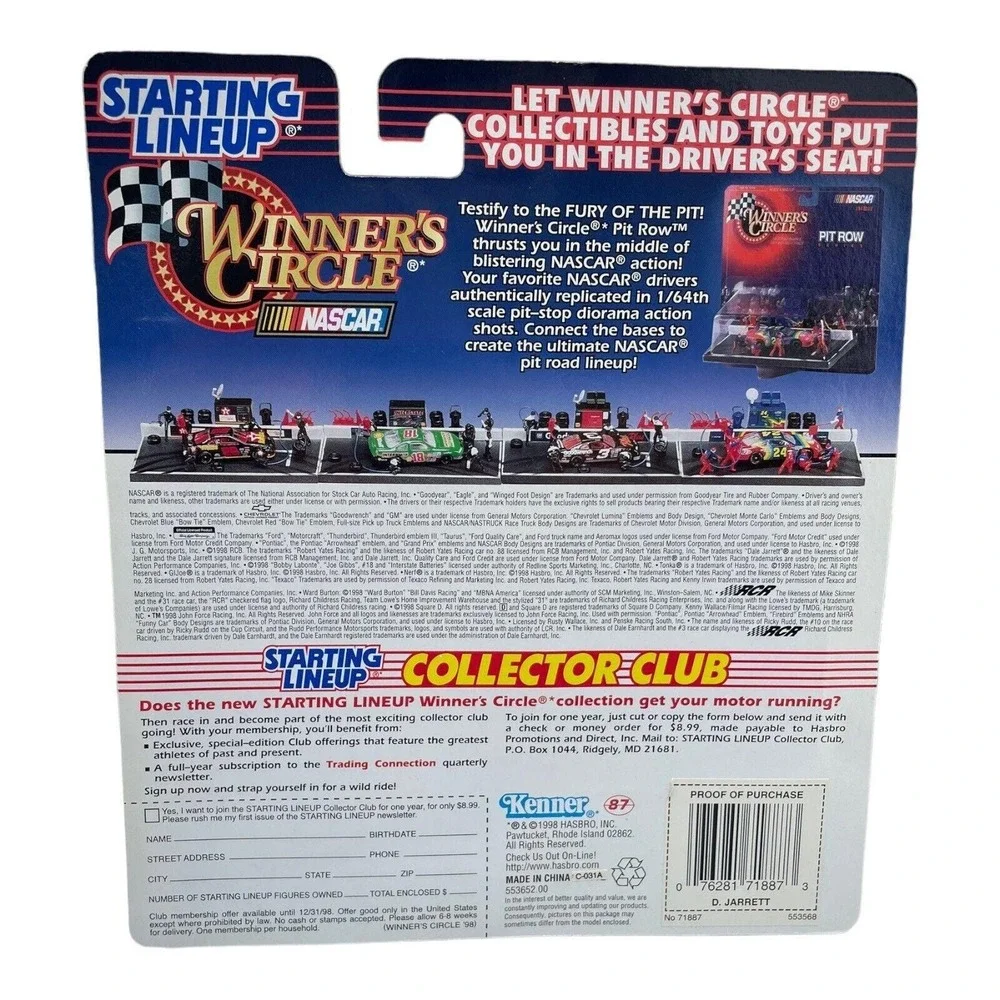 Dale Jarrett Starting Lineup‎ Winner's Circle 1998 Series 1 NASCAR Driver Figure